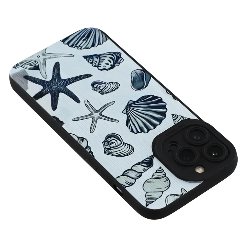 Étui pour iPhone 13 Pro Motif de Coquillages d'Étoile de Mer Antichoc Coque Arrière en TPU