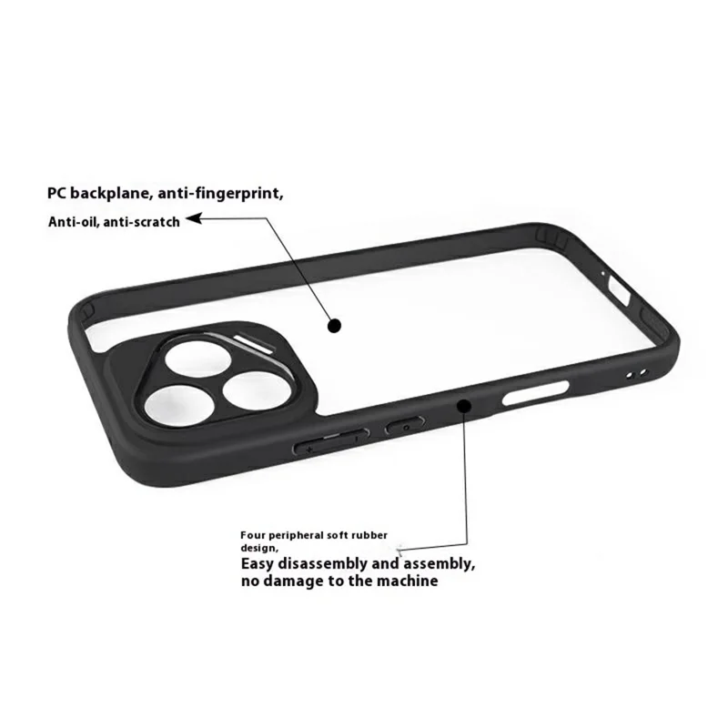 For Honor 400 Lite 5G Case Shockproof PC + TPU Clear Back Phone Cover