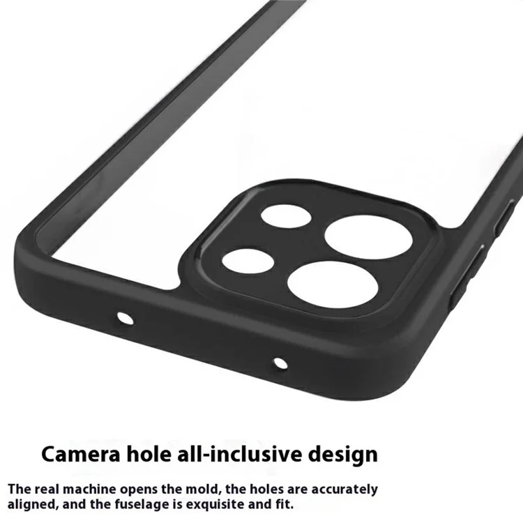 Für Xiaomi 13T Hülle Stoßfeste PC + TPU Transparente Rückseite Handyhülle