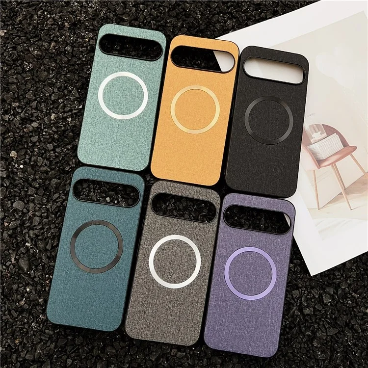 Für Google Pixel 10 Pro / Pixel 10 Hülle Stoßfest TPU + Stoff Rückseite Handyhülle Kompatibel mit MagSafe - Lila