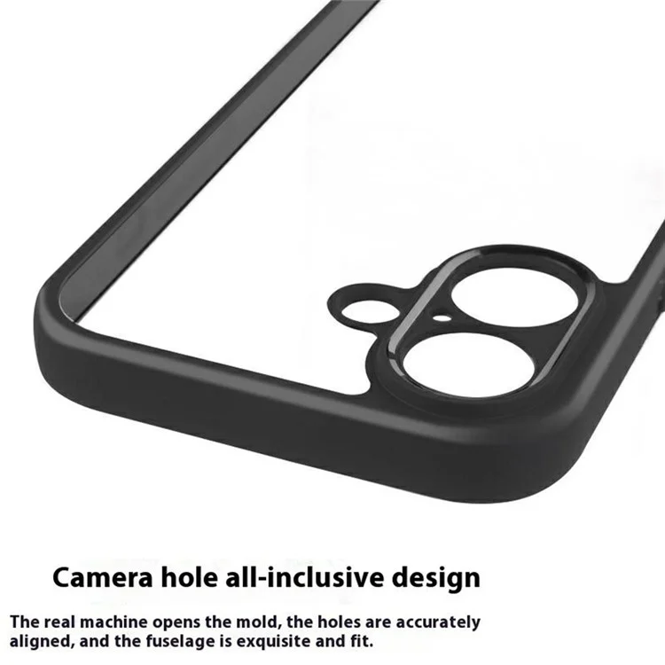 For iPhone 17 Case Shockproof PC + TPU Clear Back Phone Cover