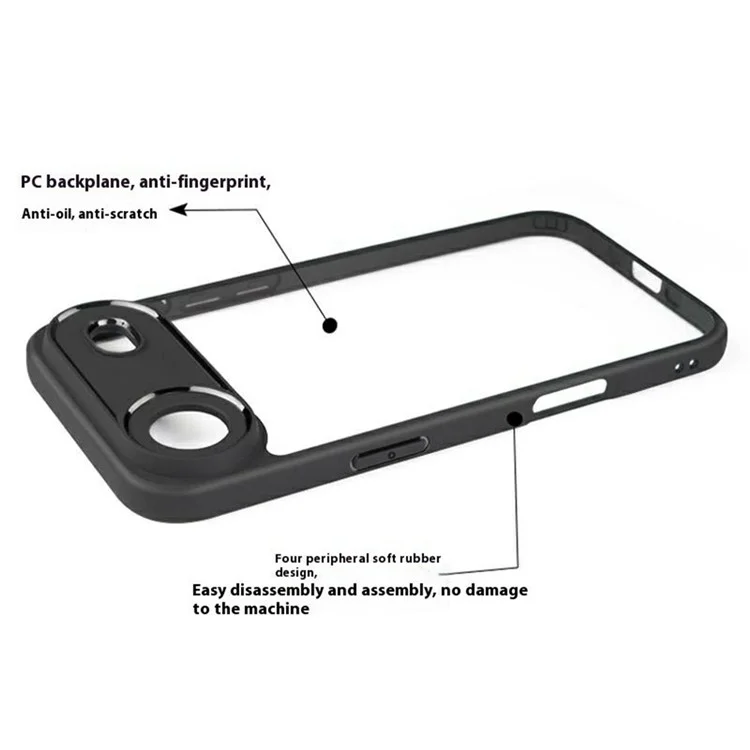 For iPhone 17 Air Case Shockproof PC + TPU Clear Back Phone Cover