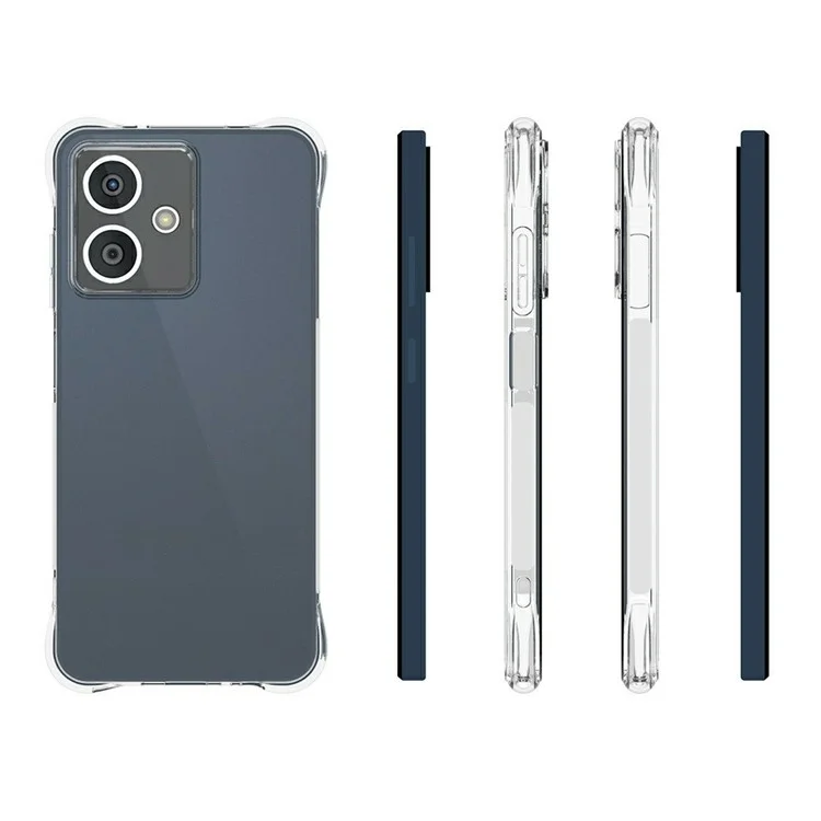 Capa de telefone celular TPU 5G Crest da HMD Não Escorregadia Transparente