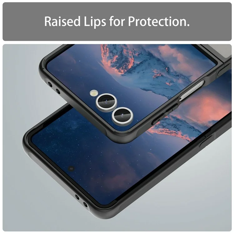 For Samsung Galaxy Z Flip7 5G Case Compatible with MagSafe Anti Drop PC + TPU Phone Cover - Black
