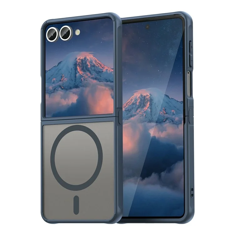 For Samsung Galaxy Z Flip7 5G Case Compatible with MagSafe Anti Drop PC + TPU Phone Cover - Blue