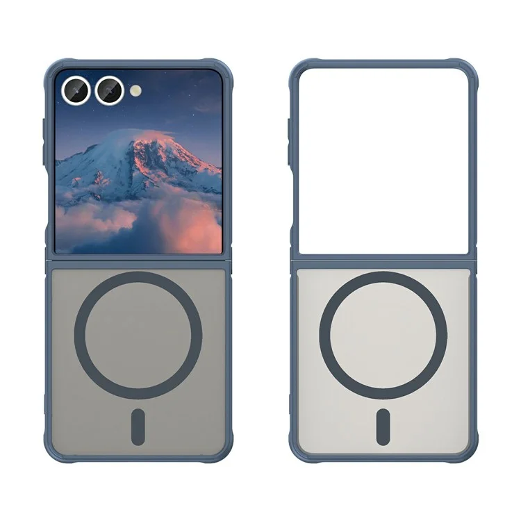 For Samsung Galaxy Z Flip7 5G Case Compatible with MagSafe Anti Drop PC + TPU Phone Cover - Blue