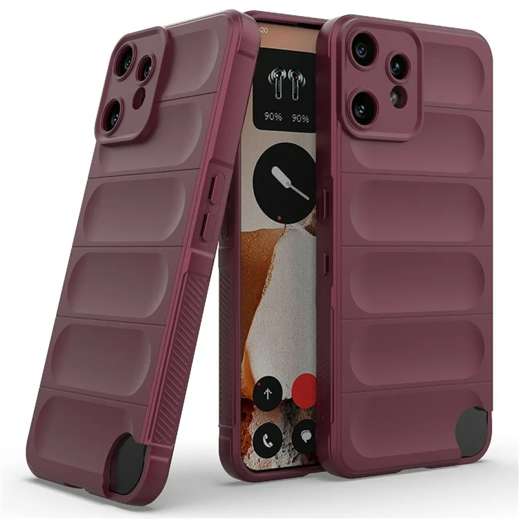 For Nothing CMF Phone 2 Pro Case Anti-Drop Soft TPU Rugged Phone Back Cover - Wine Red