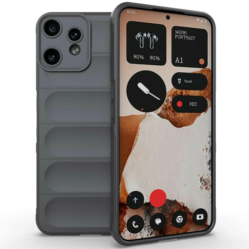For Nothing CMF Phone 2 Pro Case Anti-Drop Soft TPU Rugged Phone Back Cover - Dark Grey