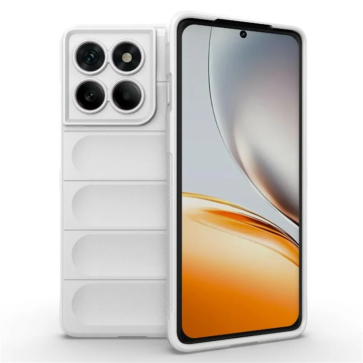 For Motorola Edge 60 Pro 5G Case Anti-Drop Soft TPU Rugged Phone Back Cover - White