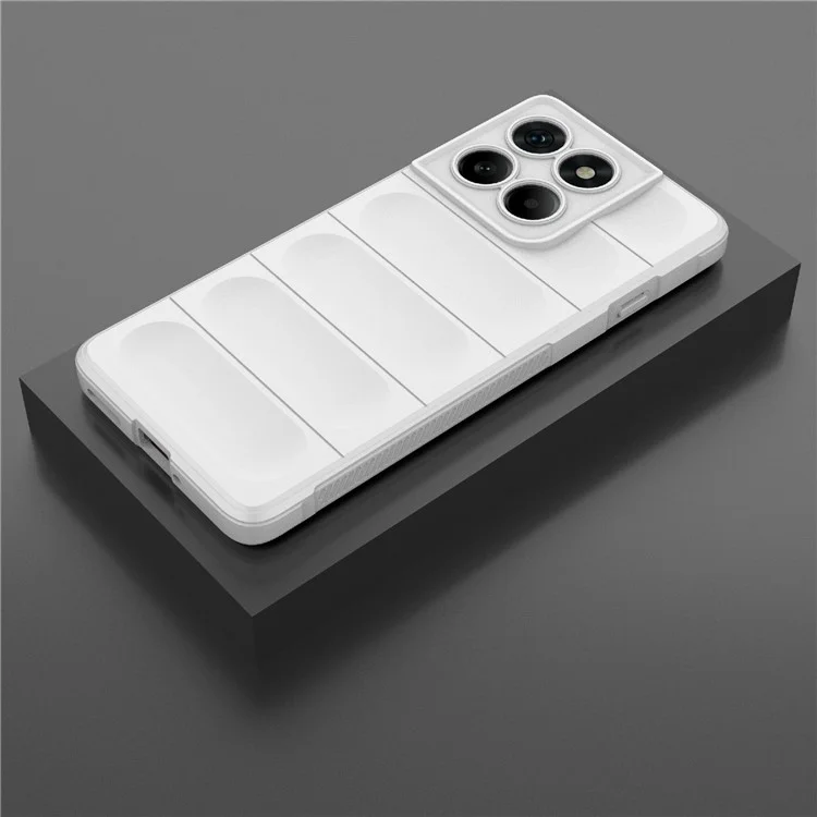 For Motorola Edge 60 Pro 5G Case Anti-Drop Soft TPU Rugged Phone Back Cover - White