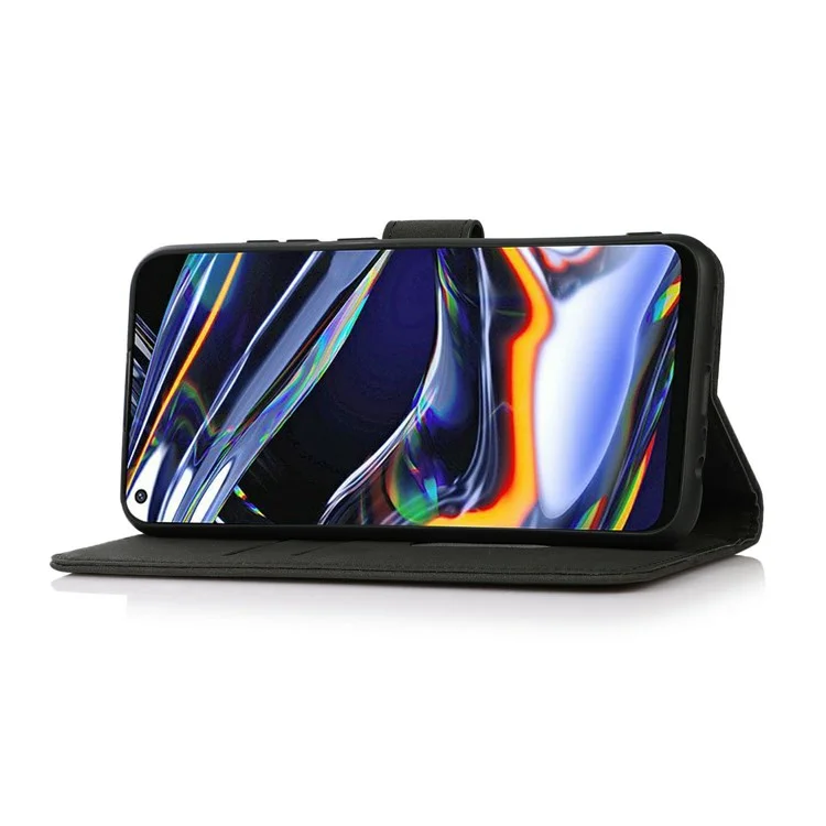 KHAZNEH For Samsung Galaxy A07 Case PU Leather Wallet Stand Phone Cover - Black