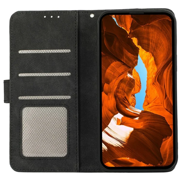 ABEEL For Samsung Galaxy A17 Case Color Splicing Leather Flip Phone Cover RFID Blocking - Black