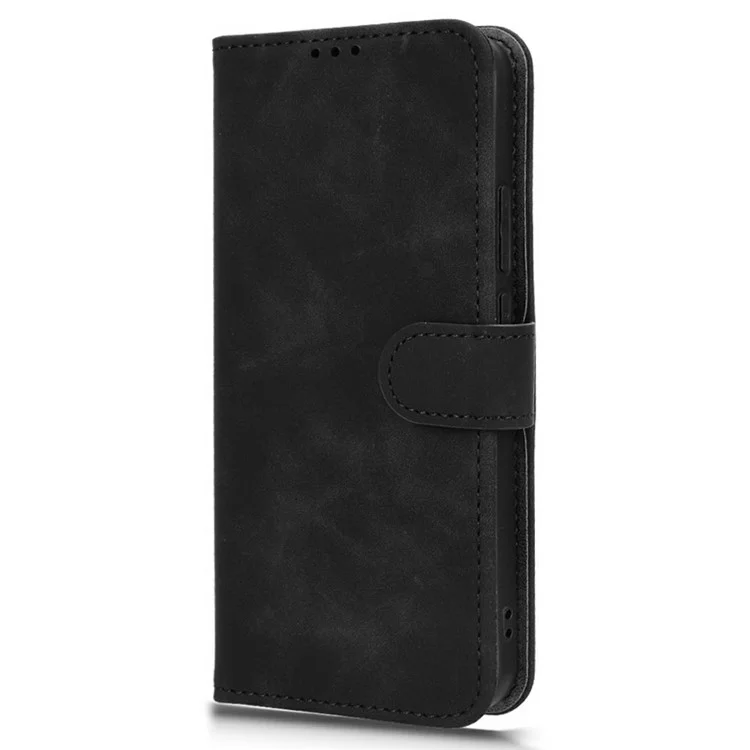 Für Oppo Reno14 Pro 5G Ledertasche Hautgefühl Stoßfest Geldbörse Flip Handyhülle - Schwarz