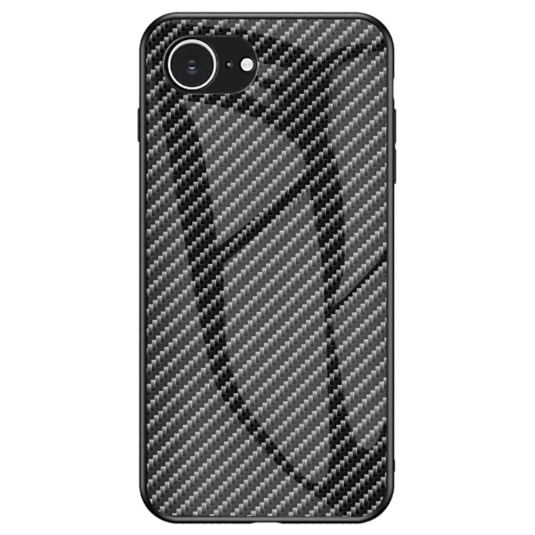 Étui en Verre Trempé Antichoc pour iPhone 16e - Fibre Noire