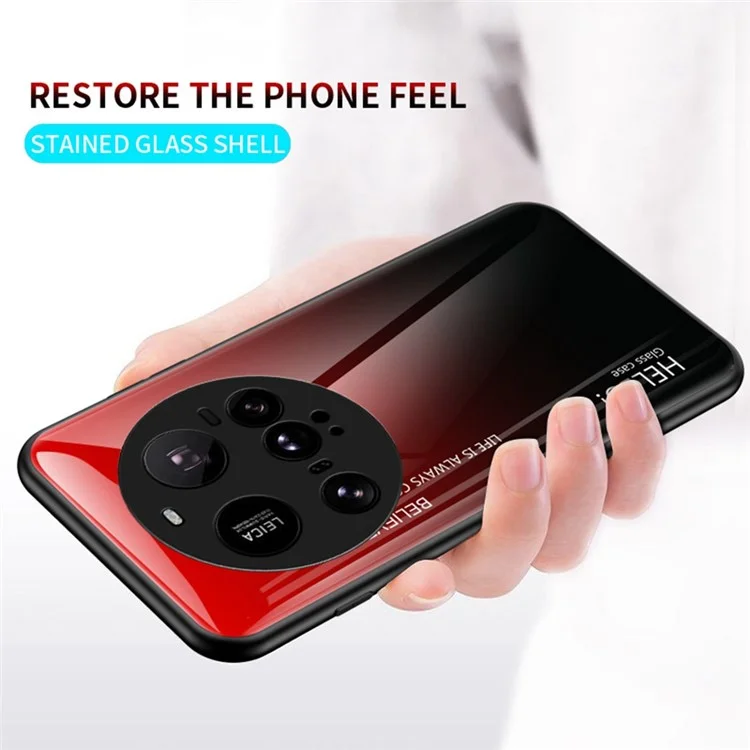 Für Xiaomi Redmi Note 14 Pro 4G Hülle Kratzfest Gehärtetes Glas + PC + TPU Handyhülle - Gradient Rosa Lila