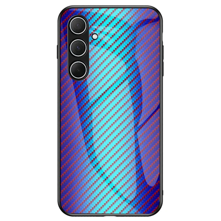 Защитный чехол с закалённым стеклом для Samsung Galaxy A36 5G - синее волокно