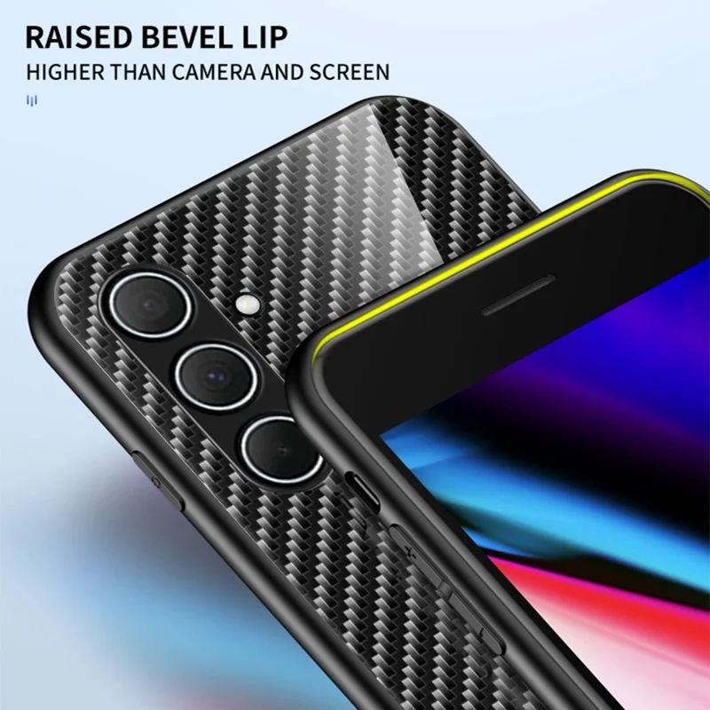 For Samsung Galaxy A36 5G Case Tempered Glass Shockproof Phone Cover - Colorful Fiber