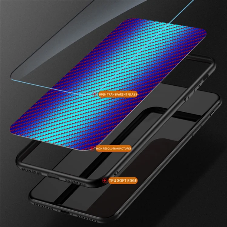 Étui pour iPhone 16 Pro en verre trempé antichoc - Fibre dorée