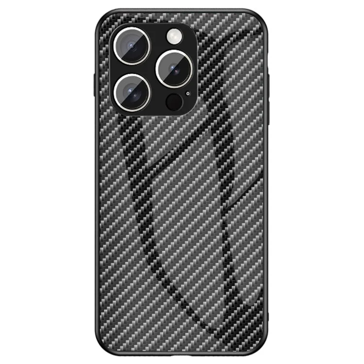 Étui en Verre Trempé Antichoc pour iPhone 16 Pro Max - Fibre Noire