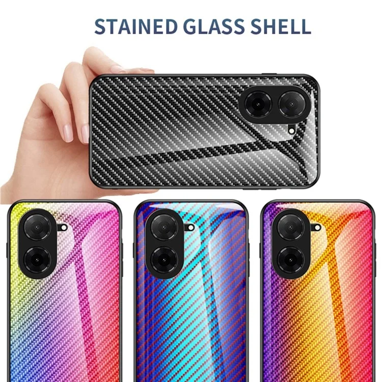 For Xiaomi Poco C71 4G / Redmi A5 4G (171.7mm) Case Tempered Glass Shockproof Phone Cover - Colorful Fiber