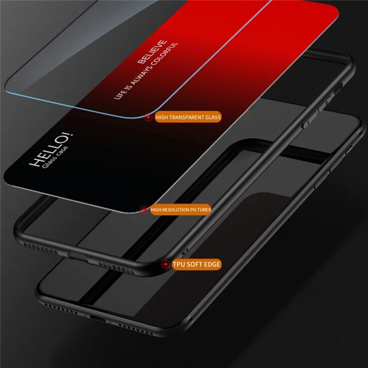 For Xiaomi Poco C71 4G / Redmi A5 4G (171.7mm) Case Anti-Scratch Tempered Glass + PC + TPU Phone Cover - Gradient Rose