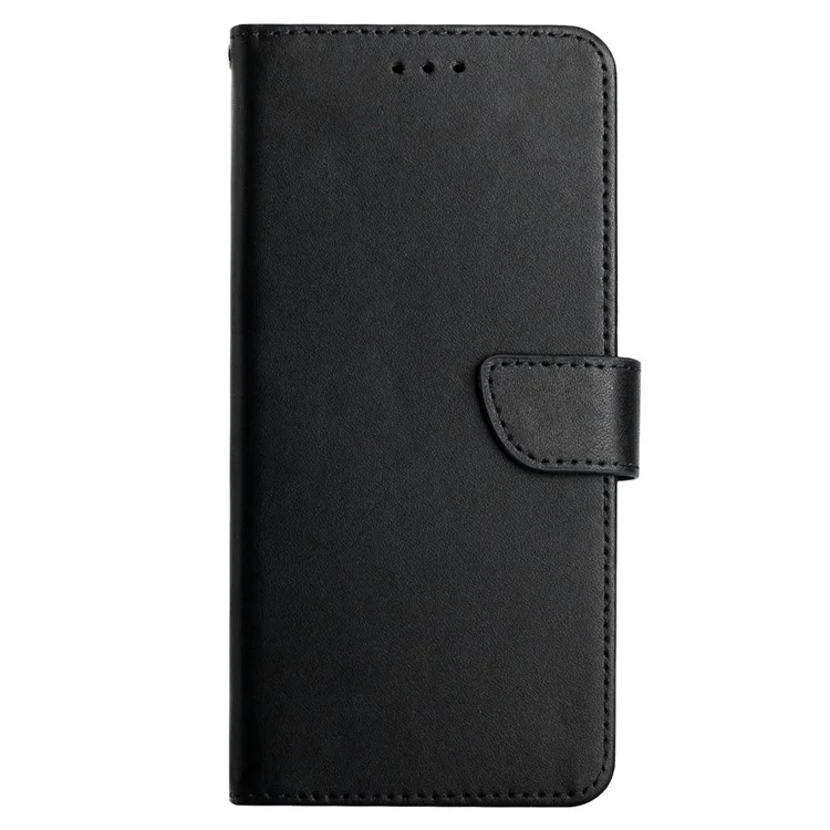 For Samsung Galaxy A17 Case Genuine Cow Leather Phone Cover Nappa Texture - Black