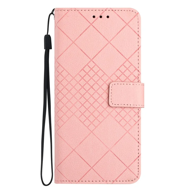 For Oppo Reno14 Pro 5G Case Wallet Imprint PU Leather Flip Folio Phone Cover - Pink