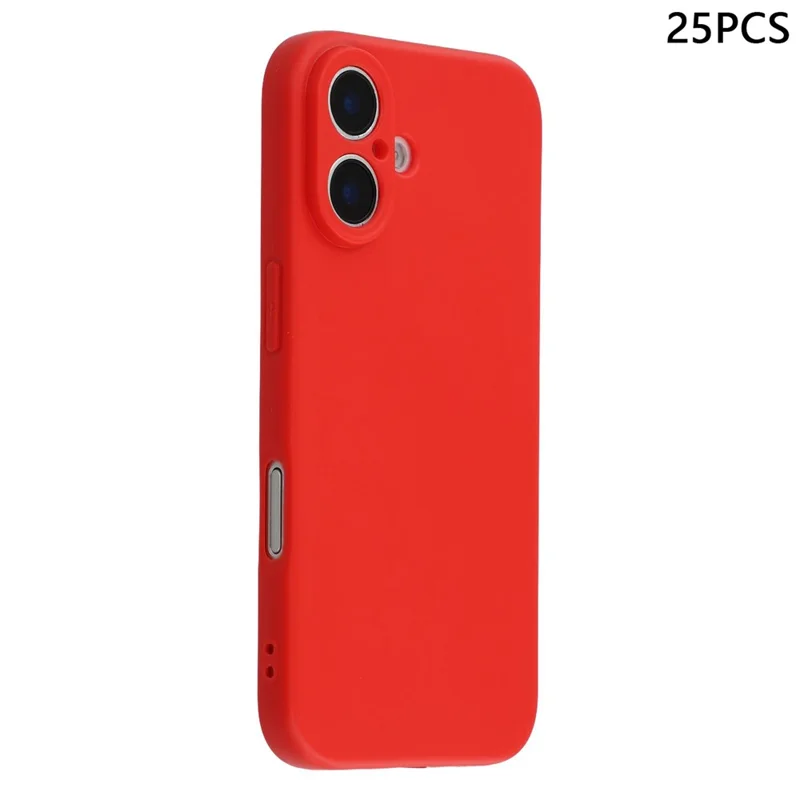 Bulk Purchasing 25Pcs For iPhone 16 Case 1.2mm TPU Matte Phone Cover - Red