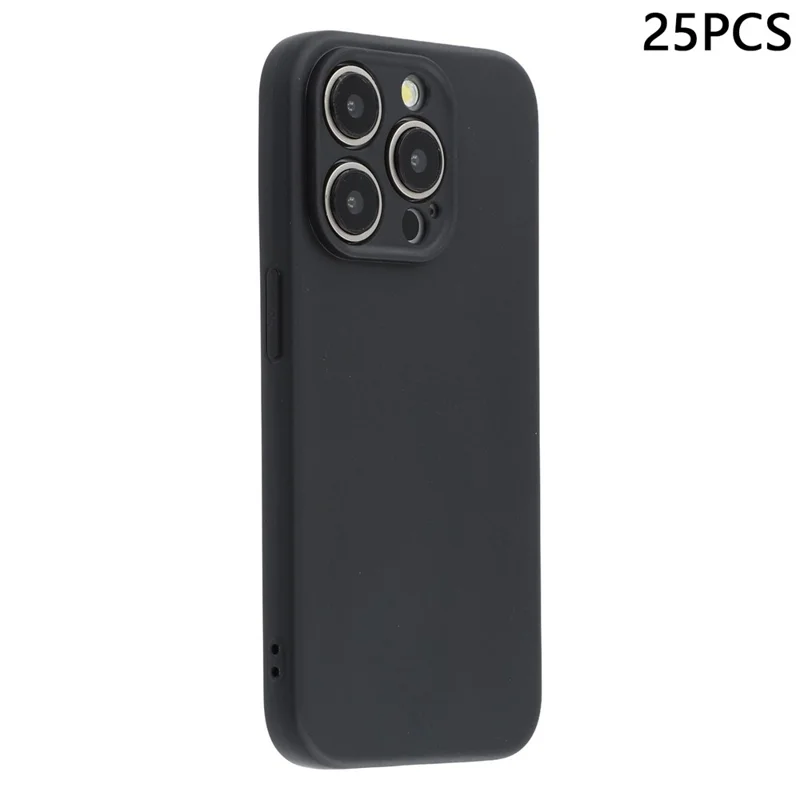 Bulk Purchasing 25Pcs For iPhone 14 Pro Case 1.2mm TPU Matte Phone Cover - Black
