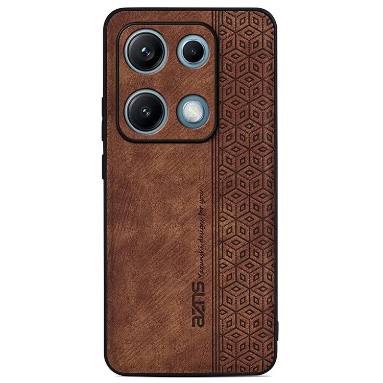 AZNS Für Xiaomi Redmi Note 14S 4G Hülle Schützende PU-Leder-Schutzhülle mit TPU-Handyschale - Braun