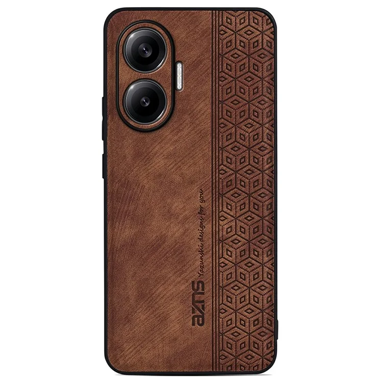 AZNS Schutzhülle für Xiaomi Poco F7 5G / Redmi Turbo 4 Pro 5G - Schützende PU-Lederhülle mit TPU-Smartphone-Schale in Braun