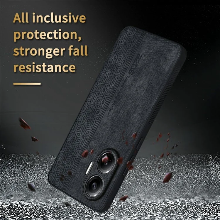 AZNS Schutzhülle für Xiaomi Poco F7 5G / Redmi Turbo 4 Pro 5G - Schützende PU-Lederhülle mit TPU-Smartphone-Schale in Braun