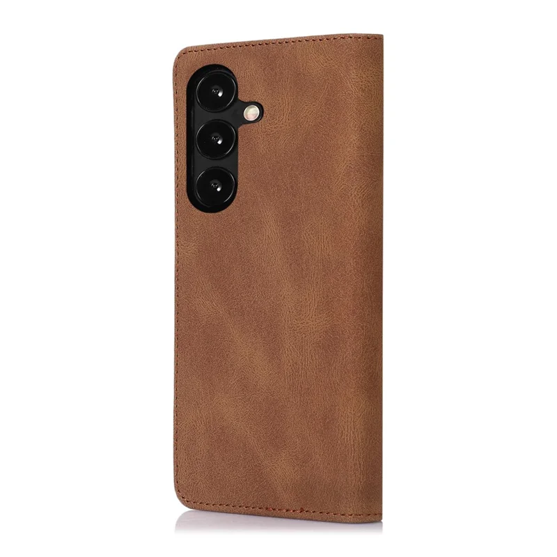 For Samsung Galaxy A35 5G Case Wallet Magnetic Closing Leather Flip Phone Cover - Brown