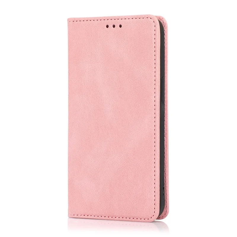 For iPhone 16 Pro Case Wallet Magnetic Closing Leather Flip Phone Cover - Rose Gold