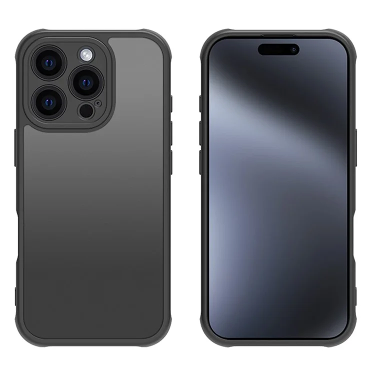 For iPhone 16 Pro Case Skin Touch Matte PC + TPU Shockproof Phone Back Cover