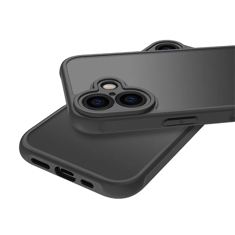 For iPhone 16 Case Skin Touch Matte PC + TPU Shockproof Phone Back Cover