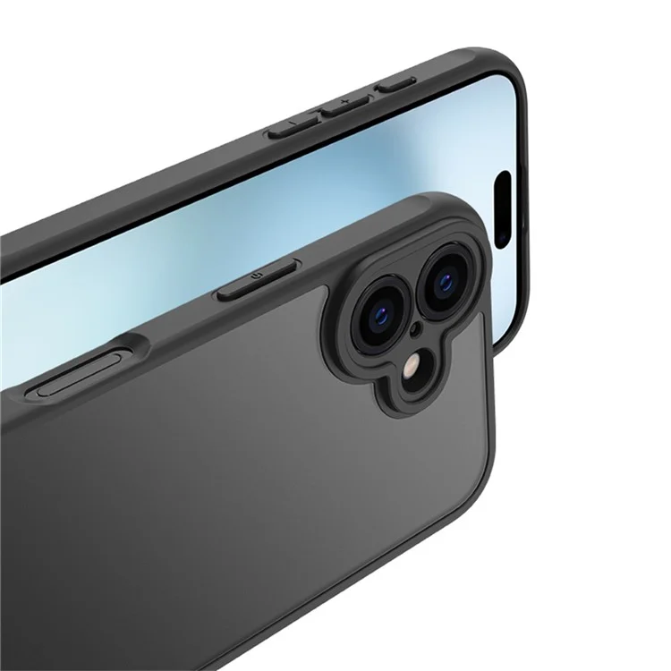 For iPhone 16 Case Skin Touch Matte PC + TPU Shockproof Phone Back Cover