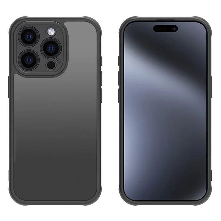 For iPhone 15 Pro Max Case Skin Touch Matte PC + TPU Shockproof Phone Back Cover