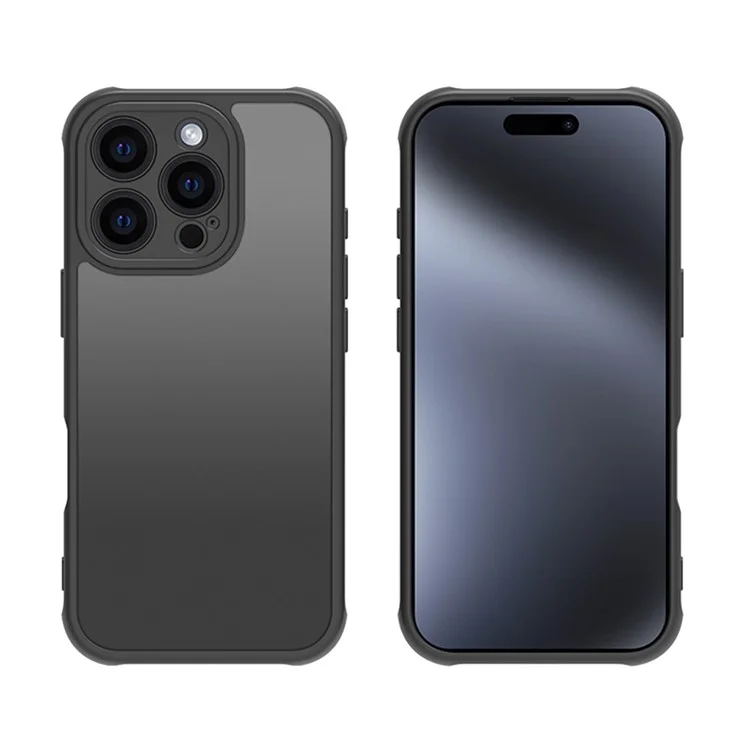 For iPhone 16 Pro Max Case Skin Touch Matte PC + TPU Shockproof Phone Back Cover