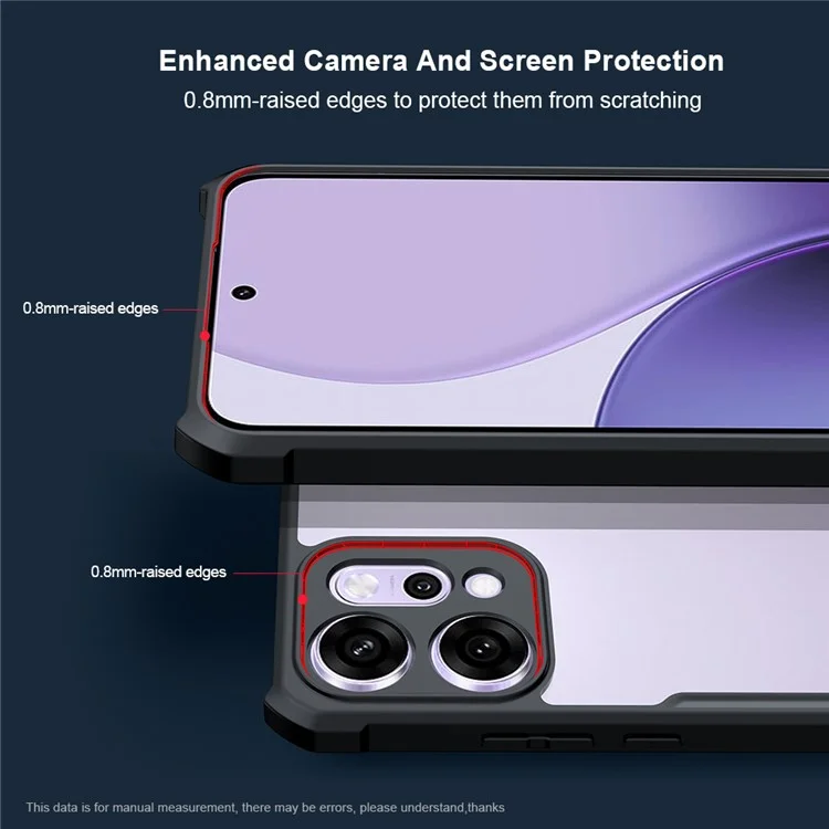 XUNDD Für Oppo Reno14 Pro 5G Hülle Stoßfeste TPU + Acryl Transparente Rückseite Handyhülle