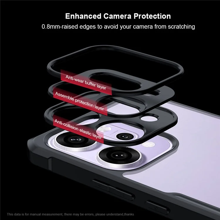 XUNDD Für Oppo Reno14 Pro 5G Hülle Stoßfeste TPU + Acryl Transparente Rückseite Handyhülle