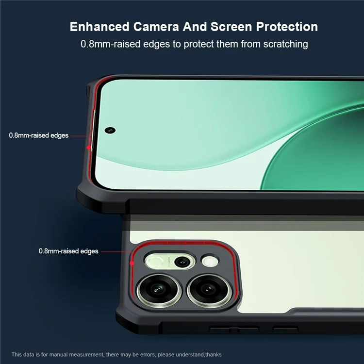 Capa XUNDD para Oppo Reno14 5G Resistente a Quedas TPU + Acrílico Transparente