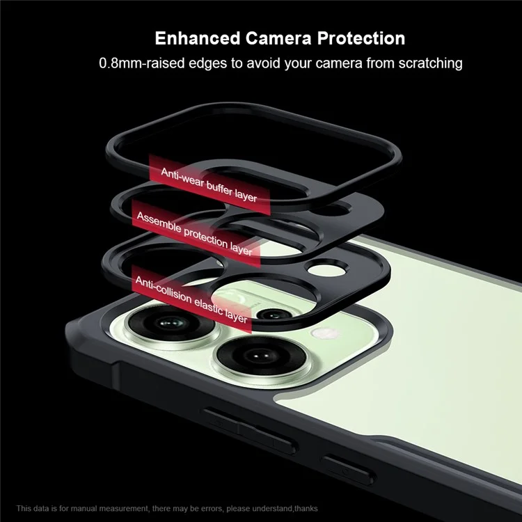 Capa XUNDD para Oppo Reno14 5G Resistente a Quedas TPU + Acrílico Transparente