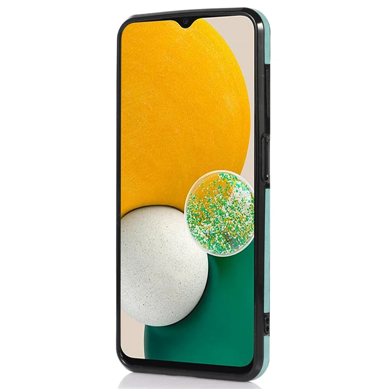 For Samsung Galaxy A16 4G / 5G Cell Phone Case Triangle Lid Card Bag Leather + TPU Cover with Long Strap - Green