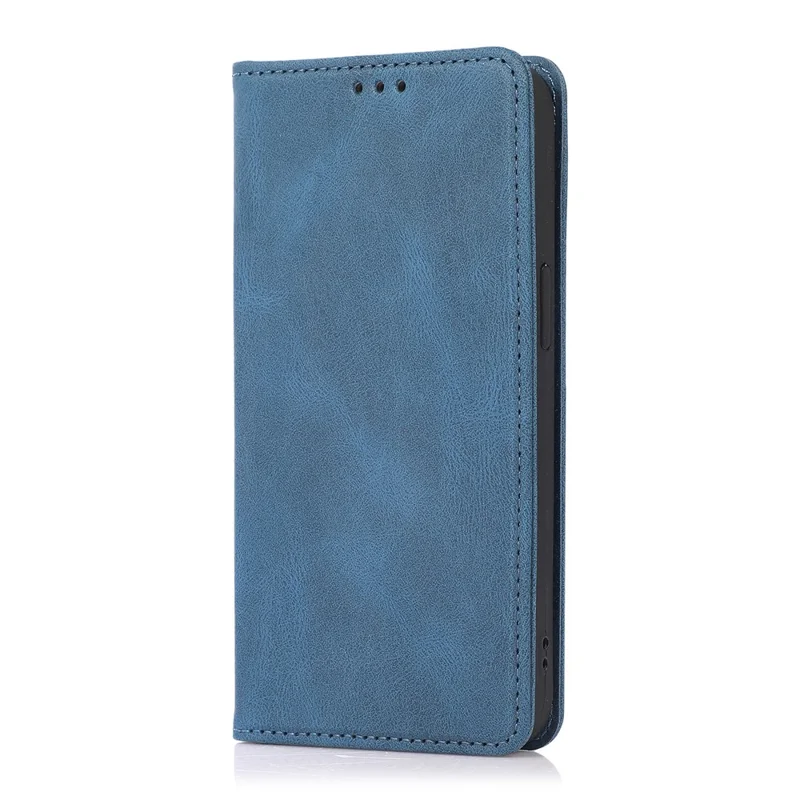 For iPhone 16 Case Wallet Magnetic Closing Leather Flip Phone Cover - Blue