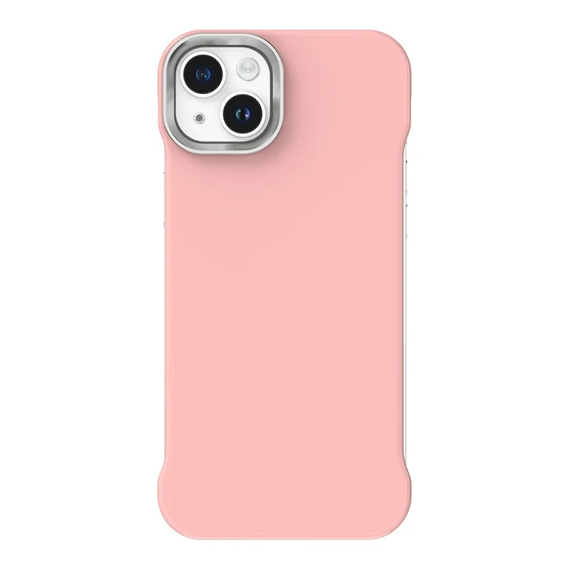 For iPhone 14 / 13 Case Frameless Ultra Thin TPU + PET Phone Cover Reinforced Corners - Pink