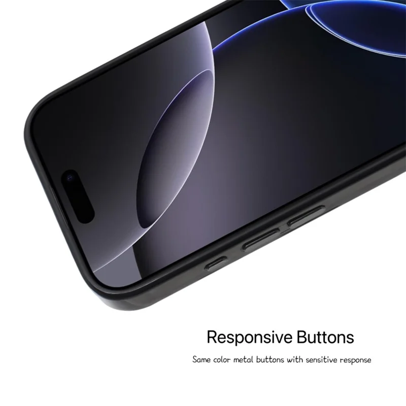 For iPhone 16 Plus Case TPU + Acrylic Clear Anti-Yellowing Phone Back Cover - Black
