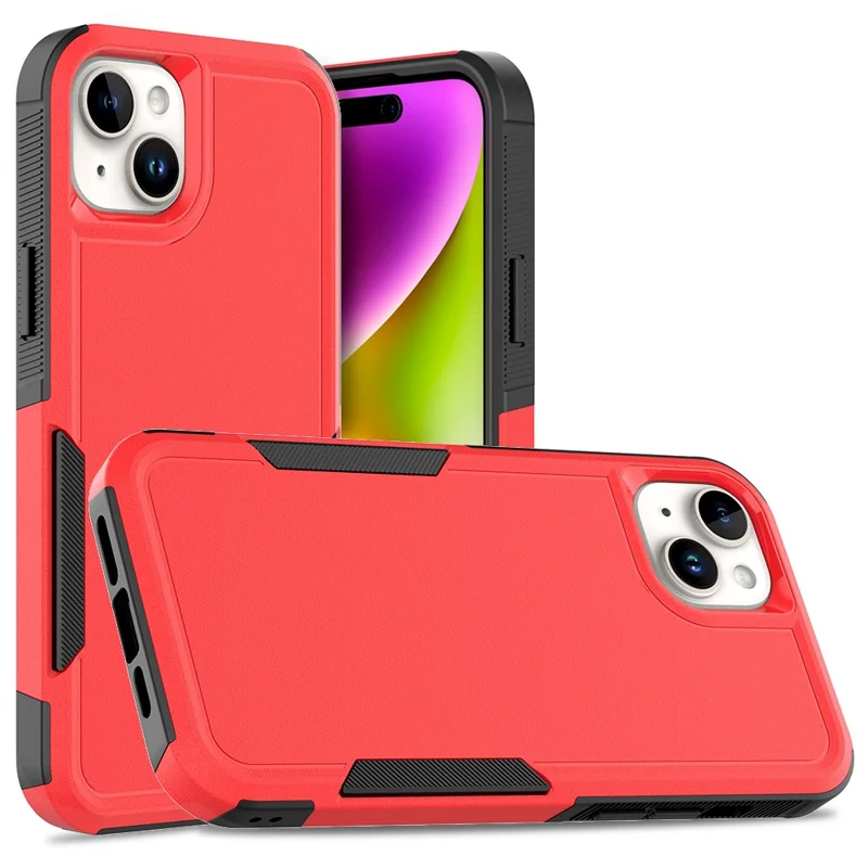 Bulk Purchasing For iPhone 14 Plus Case 2 in 1 PC + TPU Shockproof Phone Cover - Red