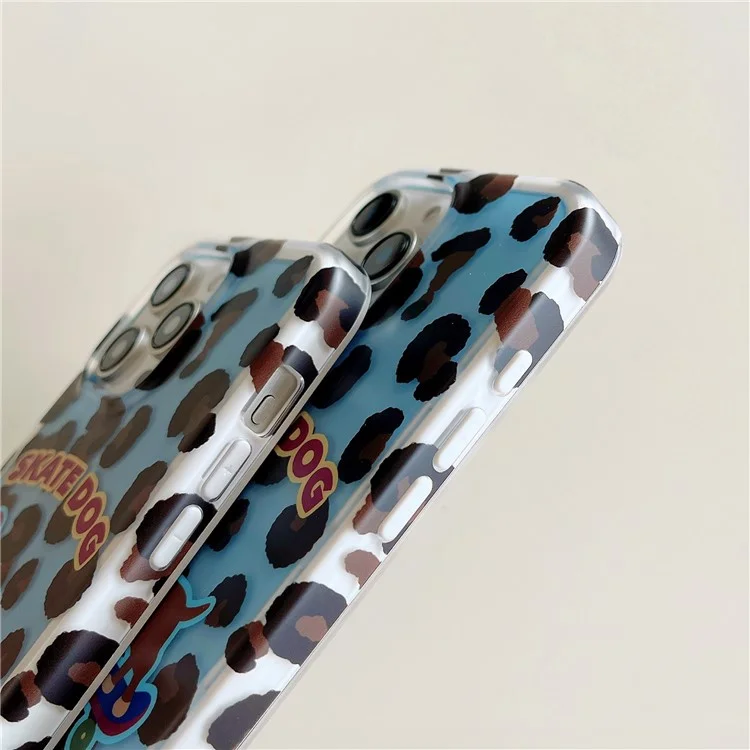 For iPhone 15 Pro Case Leopard Print Dachshund Pattern TPU Shockproof Phone Cover