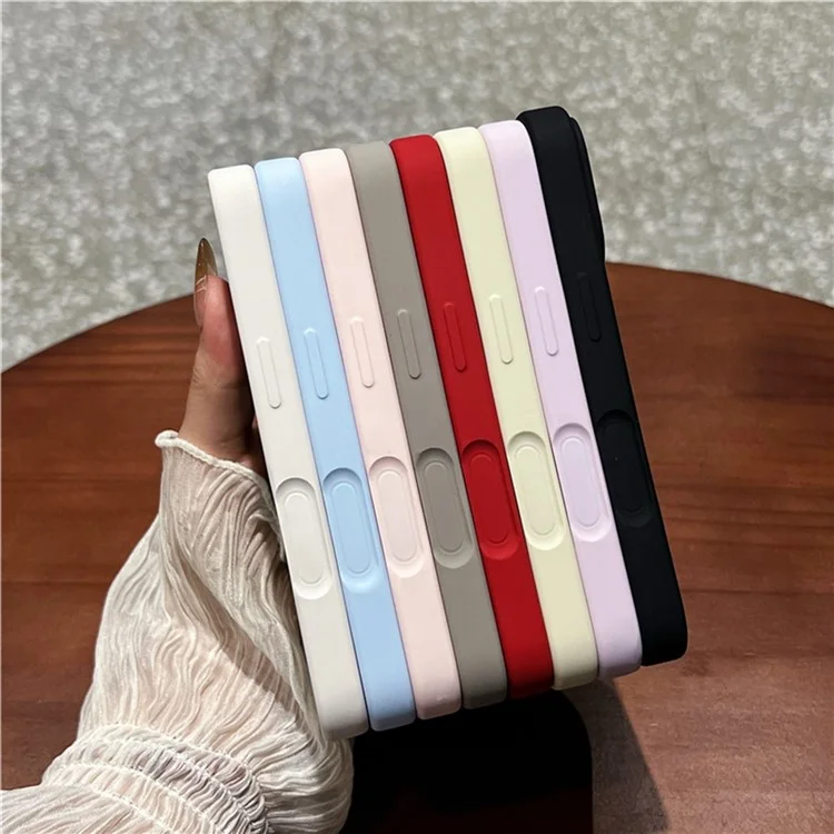 Cover per iPhone 16 con Supporto Rotante, in Silicone Liquido, Compatibile con MagSafe - Blu